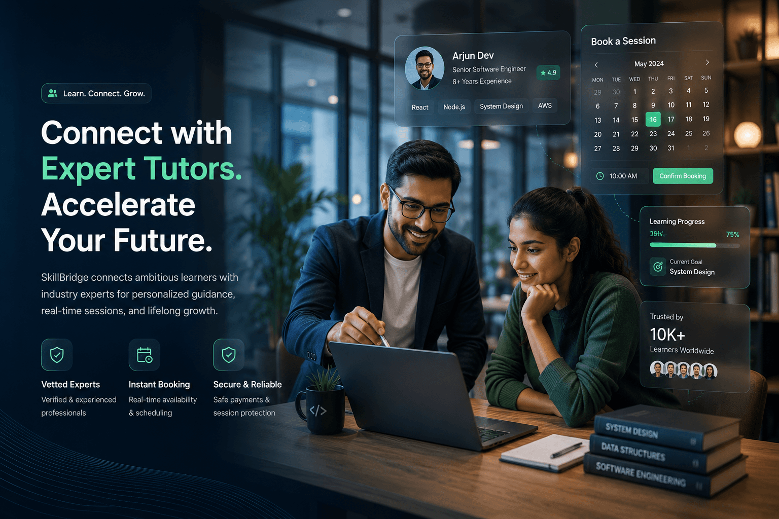 SkillBridge (Tutor Marketplace) application interface
